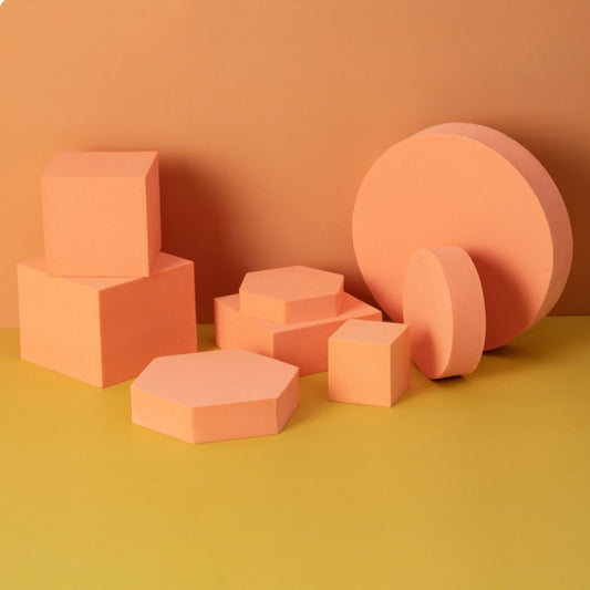 8 in 1 Different Sizes Geometric Cube Solid Color Photography Photo Background Table Shooting Foam Props(Orange) - Geometric Props by buy2fix | Online Shopping UK | buy2fix