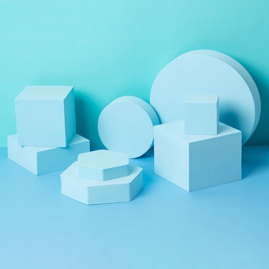 8 in 1 Different Sizes Geometric Cube Solid Color Photography Photo Background Table Shooting Foam Props(Light Blue) - Geometric Props by buy2fix | Online Shopping UK | buy2fix