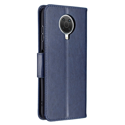 For Nokia G20 / G10 Embossing Two Butterflies Pattern Horizontal Flip PU Leather Case with Holder & Card Slot & Wallet & Lanyard(Dark Blue) - Nokia Cases by buy2fix | Online Shopping UK | buy2fix