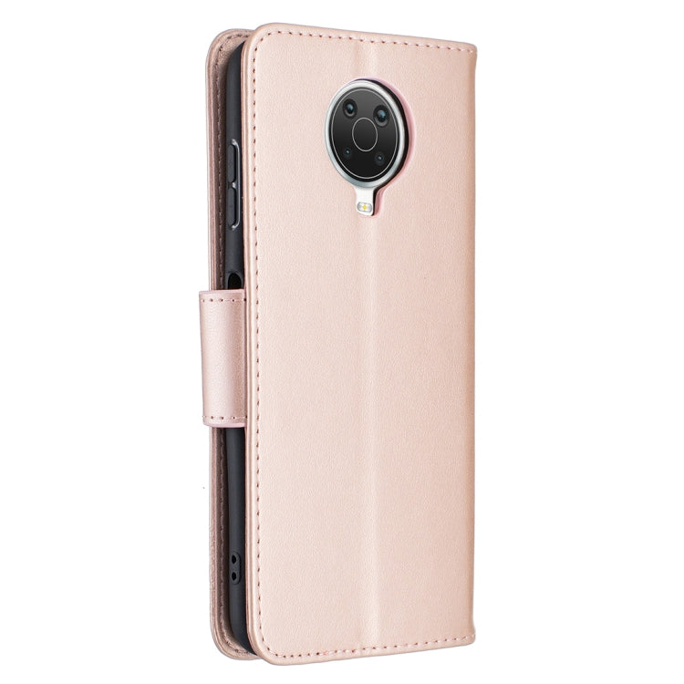 For Nokia G20 / G10 Embossing Two Butterflies Pattern Horizontal Flip PU Leather Case with Holder & Card Slot & Wallet & Lanyard(Rose Gold) - Nokia Cases by buy2fix | Online Shopping UK | buy2fix