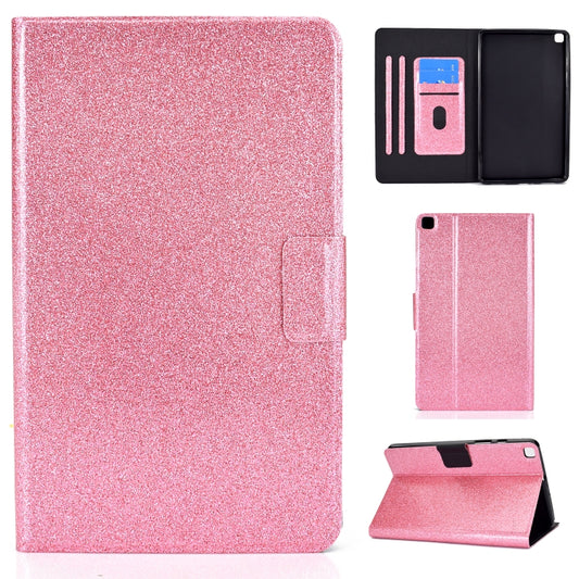 For Samsung Galaxy Tab A7 Lite T220 Glitter Horizontal Flip Leather Case with Holder & Card Slots(Pink) - Other Galaxy Tab PC by buy2fix | Online Shopping UK | buy2fix
