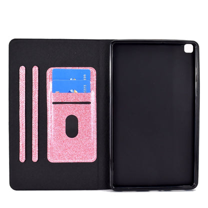 For Samsung Galaxy Tab A7 Lite T220 Glitter Horizontal Flip Leather Case with Holder & Card Slots(Pink) - Other Galaxy Tab PC by buy2fix | Online Shopping UK | buy2fix