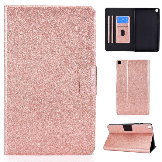 For Samsung Galaxy Tab A7 Lite T220 Glitter Horizontal Flip Leather Case with Holder & Card Slots(Rose Gold) - Other Galaxy Tab PC by buy2fix | Online Shopping UK | buy2fix