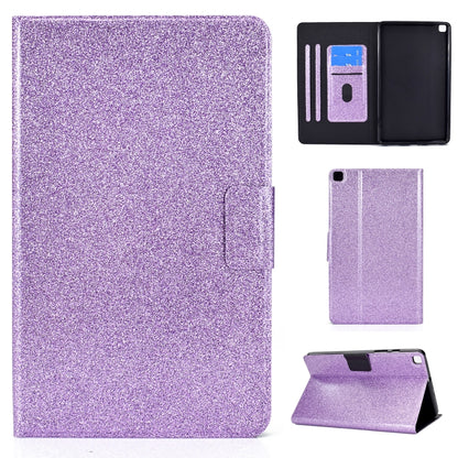 For Samsung Galaxy Tab A7 Lite T220 Glitter Horizontal Flip Leather Case with Holder & Card Slots(Purple) - Other Galaxy Tab PC by buy2fix | Online Shopping UK | buy2fix