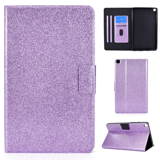 For Samsung Galaxy Tab A7 Lite T220 Glitter Horizontal Flip Leather Case with Holder & Card Slots(Purple) - Other Galaxy Tab PC by buy2fix | Online Shopping UK | buy2fix