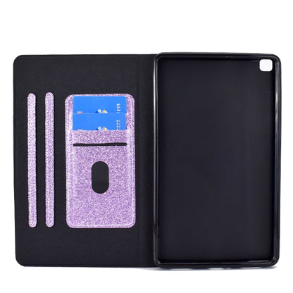 For Samsung Galaxy Tab A7 Lite T220 Glitter Horizontal Flip Leather Case with Holder & Card Slots(Purple) - Other Galaxy Tab PC by buy2fix | Online Shopping UK | buy2fix
