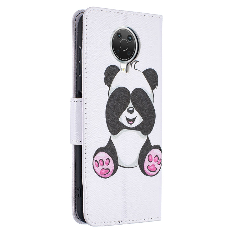 For Nokia G20 / G10 Colored Drawing Pattern Horizontal Flip Leather Case with Holder & Card Slots & Wallet(Panda) by buy2fix