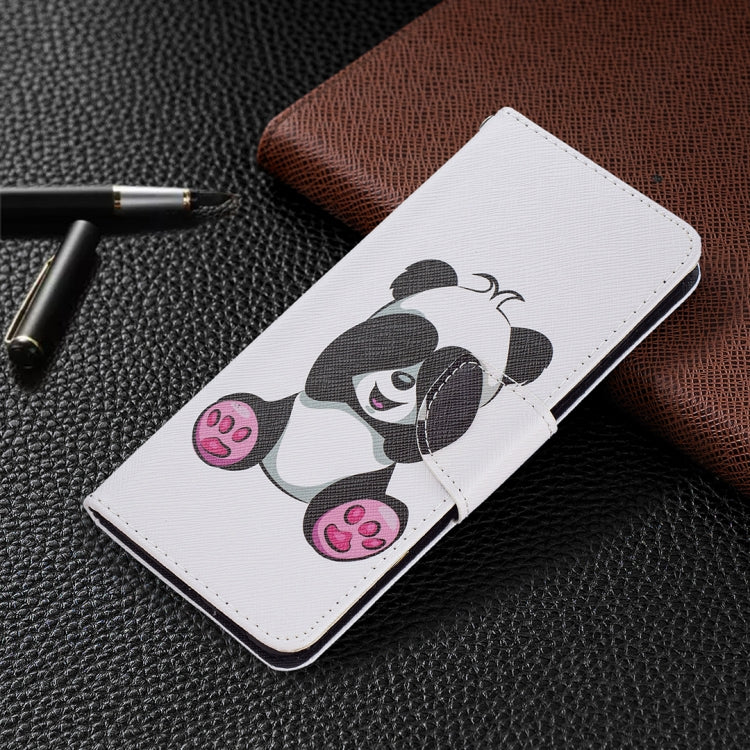 For Samsung Galaxy S21 FE Colored Drawing Pattern Horizontal Flip Leather Case with Holder & Card Slots & Wallet(Panda) - Galaxy Phone Cases by buy2fix | Online Shopping UK | buy2fix