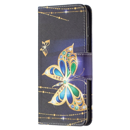 For Samsung Galaxy S21 FE Colored Drawing Pattern Horizontal Flip Leather Case with Holder & Card Slots & Wallet(Big Butterfly) by buy2fix