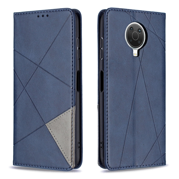 For Nokia G20 / G10 Rhombus Texture Horizontal Flip Magnetic Leather Case with Holder & Card Slots & Wallet(Blue) by buy2fix