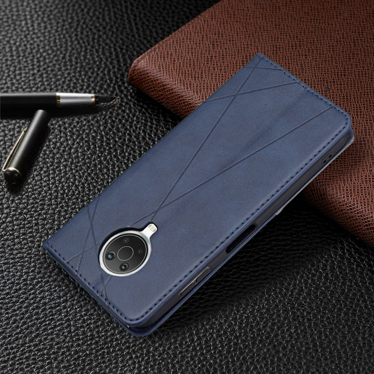 For Nokia G20 / G10 Rhombus Texture Horizontal Flip Magnetic Leather Case with Holder & Card Slots & Wallet(Blue) by buy2fix