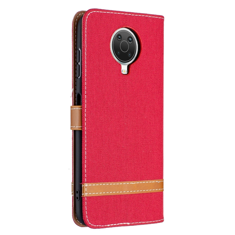 For Nokia G20 / G10 Color Matching Denim Texture Horizontal Flip Leather Case with Holder & Card Slots & Wallet & Lanyard(Red) by buy2fix