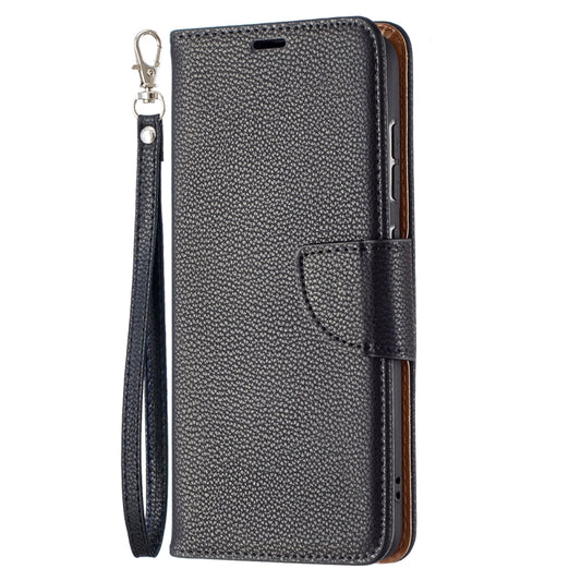 For Samsung Galaxy S21 FE / S21 Lite Litchi Texture Pure Color Horizontal Flip Leather Case with Holder & Card Slots & Wallet & Lanyard(Black) by buy2fix