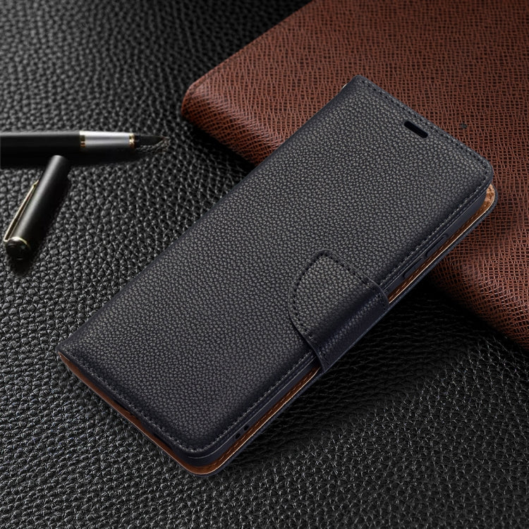 For Samsung Galaxy S21 FE / S21 Lite Litchi Texture Pure Color Horizontal Flip Leather Case with Holder & Card Slots & Wallet & Lanyard(Black) by buy2fix