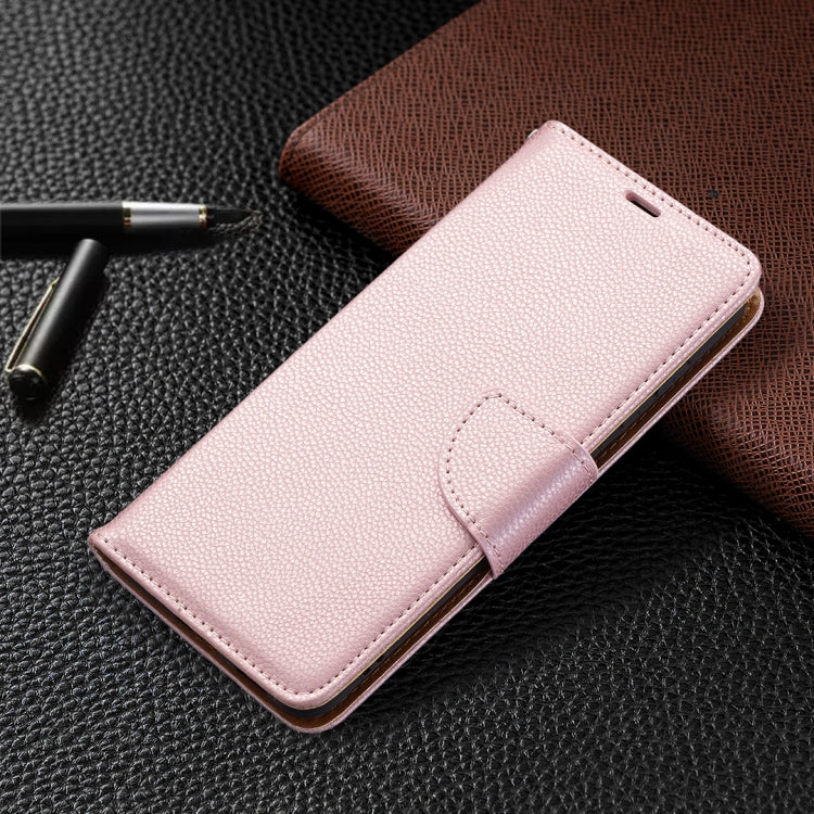 For Samsung Galaxy S21 FE / S21 Lite Litchi Texture Pure Color Horizontal Flip Leather Case with Holder & Card Slots & Wallet & Lanyard(Rose Gold) by buy2fix