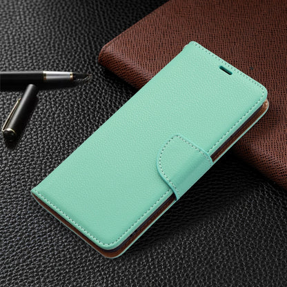 For Samsung Galaxy S21 FE / S21 Lite Litchi Texture Pure Color Horizontal Flip Leather Case with Holder & Card Slots & Wallet & Lanyard(Green) by buy2fix