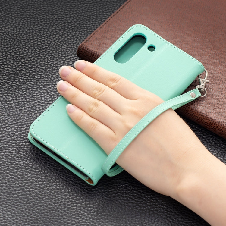 For Samsung Galaxy S21 FE / S21 Lite Litchi Texture Pure Color Horizontal Flip Leather Case with Holder & Card Slots & Wallet & Lanyard(Green) by buy2fix