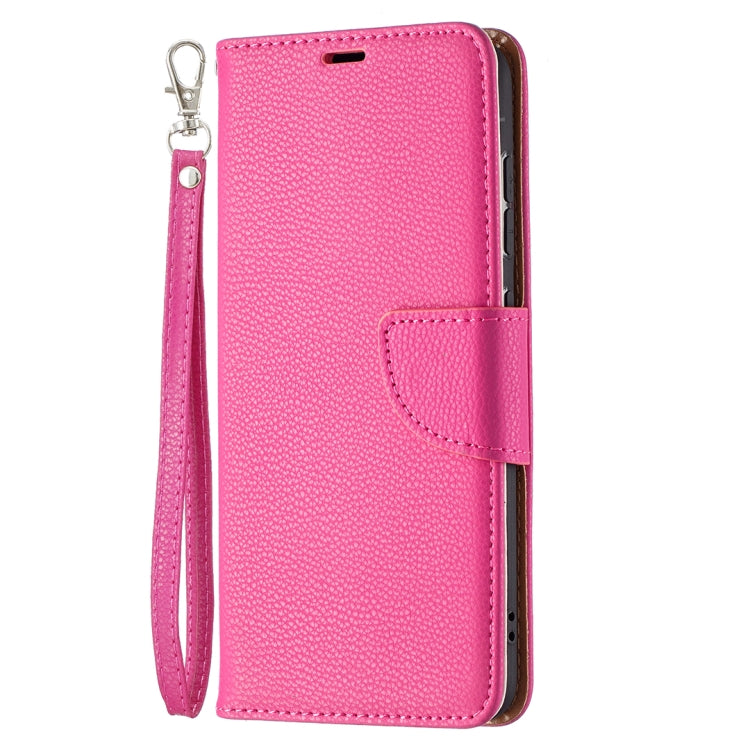 For Samsung Galaxy S21 FE / S21 Lite Litchi Texture Pure Color Horizontal Flip Leather Case with Holder & Card Slots & Wallet & Lanyard(Rose Red) by buy2fix