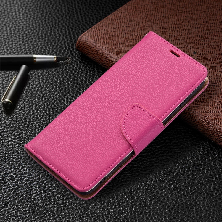 For Samsung Galaxy S21 FE / S21 Lite Litchi Texture Pure Color Horizontal Flip Leather Case with Holder & Card Slots & Wallet & Lanyard(Rose Red) by buy2fix