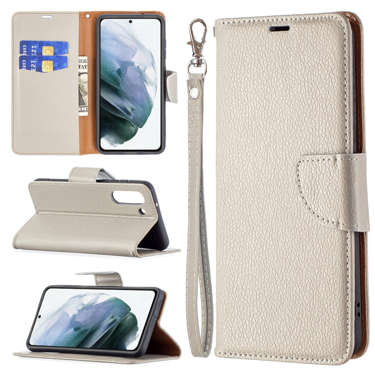 For Samsung Galaxy S21 FE / S21 Lite Litchi Texture Pure Color Horizontal Flip Leather Case with Holder & Card Slots & Wallet & Lanyard(Grey) by buy2fix