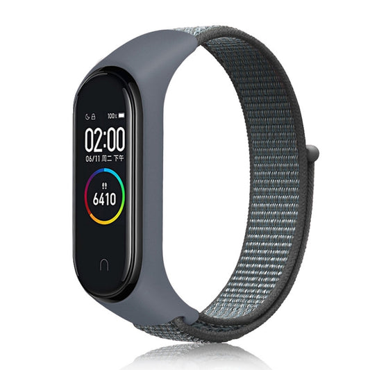 For Xiaomi Mi Band 6 Nylon Weave Watch Bands(Storm Grey) - Watch Bands by buy2fix | Online Shopping UK | buy2fix