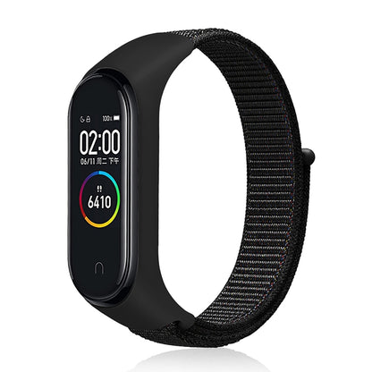 For Xiaomi Mi Band 6 Nylon Weave Watch Bands(Official Black) - Watch Bands by buy2fix | Online Shopping UK | buy2fix