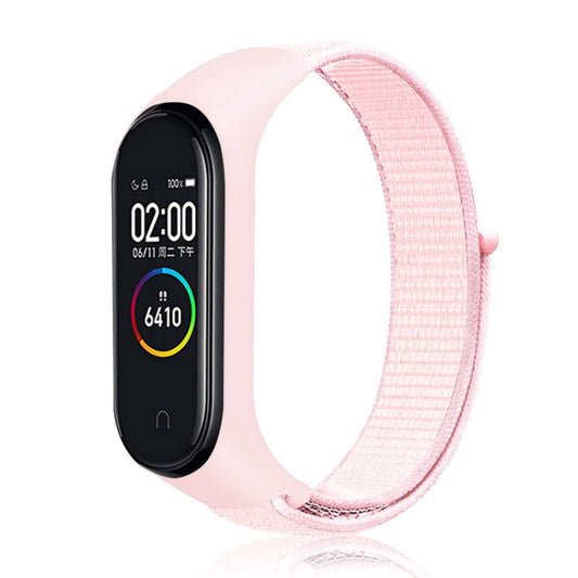For Xiaomi Mi Band 6 Nylon Weave Watch Bands(Pearl Powder) - Watch Bands by buy2fix | Online Shopping UK | buy2fix