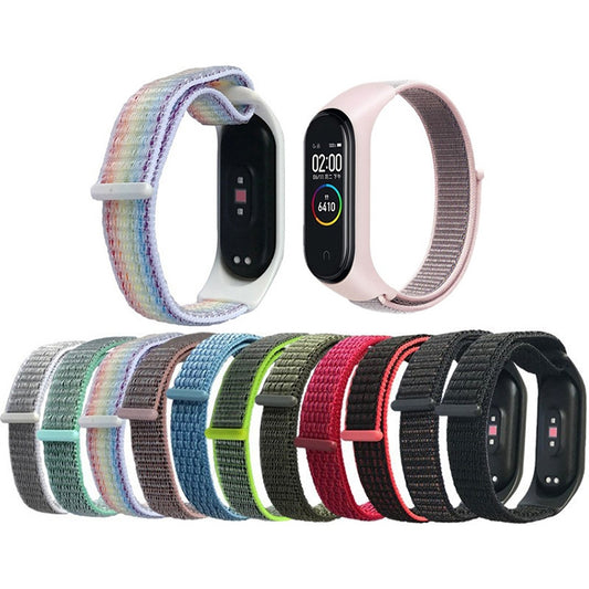 For Xiaomi Mi Band 6 Nylon Weave Watch Bands(Official Black) - Watch Bands by buy2fix | Online Shopping UK | buy2fix