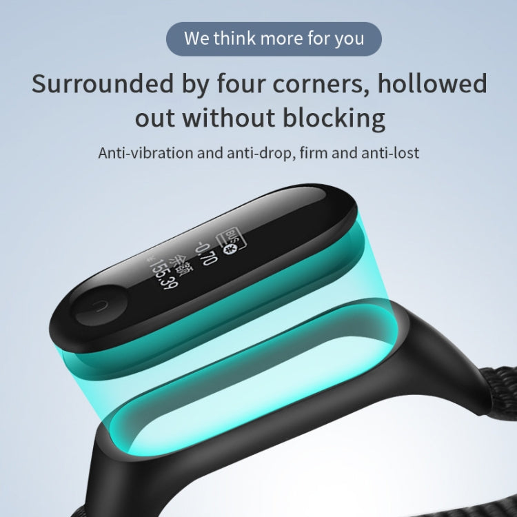 For Xiaomi Mi Band 6 Nylon Weave Watch Bands(Official Black) - Watch Bands by buy2fix | Online Shopping UK | buy2fix