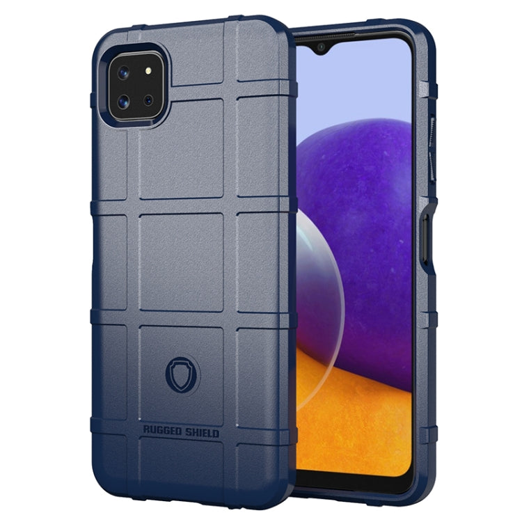 For Samsung Galaxy A22 5G Full Coverage Shockproof TPU Case(Blue) by buy2fix