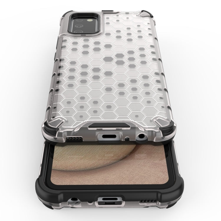 For Samsung Galaxy A02s (EU Version) Shockproof Honeycomb PC + TPU Case(Blue) by buy2fix