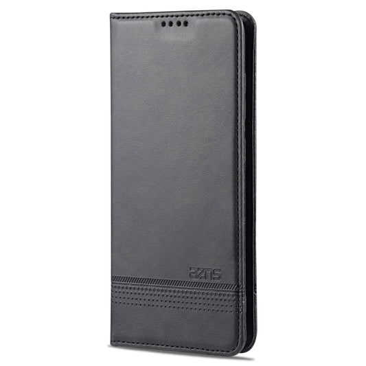 For Samsung Galaxy S21 FE AZNS Magnetic Calf Texture Horizontal Flip Leather Case with Card Slots & Holder & Wallet(Black) - Galaxy Phone Cases by AZNS | Online Shopping UK | buy2fix