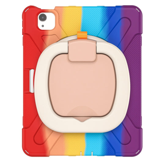 Silicone + PC Protective Case with Holder & Shoulder Strap For iPad Air 2022 / 2020 10.9(Colorful Red) - iPad Air (2022) / (2020) 10.9 Cases by buy2fix | Online Shopping UK | buy2fix