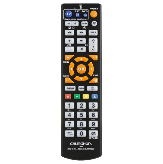 CHUNGHOP L336 Universal Smart Learning Remote Controller for TV / CBL / DVD(Black)