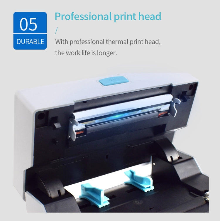 POS-9220 100x150mm Thermal Express Bill Self-adhesive Label Printer, USB + Bluetooth with Holder Version, US Plug by buy2fix