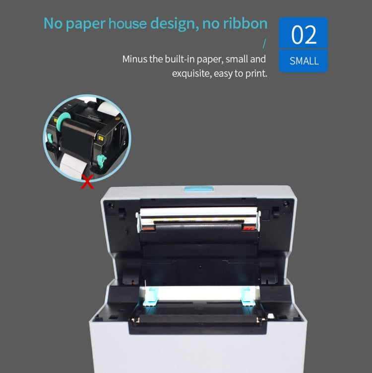 POS-9220 100x150mm Thermal Express Bill Self-adhesive Label Printer, USB + Bluetooth with Holder Version, UK Plug by buy2fix