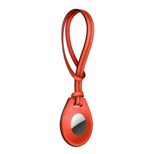 Shockproof Anti-scratch Leather Protective Case Cover with Hang Loop For AirTag, Style:Bag Decoration Accessories (Red) - Other by buy2fix | Online Shopping UK | buy2fix