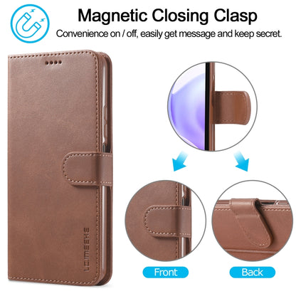 For Xiaomi Mi 11 Lite LC.IMEEKE Calf Texture Horizontal Flip Leather Case, with Holder & Card Slots & Wallet(Coffee) - Xiaomi Cases by LC.IMEEKE | Online Shopping UK | buy2fix