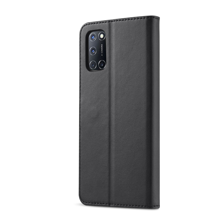 For OPPO F19 / A74 4G LC.IMEEKE Calf Texture Horizontal Flip Leather Case with Holder & Card Slots & Wallet(Black) - OPPO Cases by LC.IMEEKE | Online Shopping UK | buy2fix