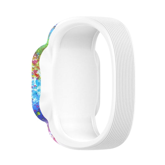For Garmin Vivofit JR3 No Buckle Silicone Printing Watch Band, Size:S(Painted) - Watch Bands by buy2fix | Online Shopping UK | buy2fix