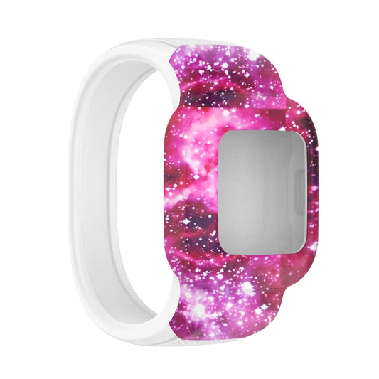 For Garmin Vivofit JR3 No Buckle Silicone Printing Watch Band, Size:S(Starry Sky) - Watch Bands by buy2fix | Online Shopping UK | buy2fix