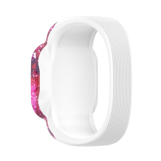 For Garmin Vivofit JR3 No Buckle Silicone Printing Watch Band, Size:S(Starry Sky) - Watch Bands by buy2fix | Online Shopping UK | buy2fix