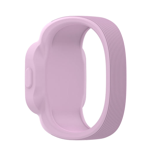 For Garmin Vivofit JR3 No Buckle Silicone Pure Color Watch Band, Size:S(Light Purple) - Watch Bands by buy2fix | Online Shopping UK | buy2fix