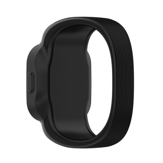 For Garmin Vivofit JR3 No Buckle Silicone Pure Color Watch Band, Size:S(Black) - Watch Bands by buy2fix | Online Shopping UK | buy2fix
