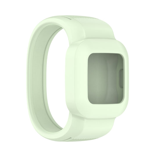 For Garmin Vivofit JR3 No Buckle Silicone Pure Color Watch Band, Size:L(Green) - Watch Bands by buy2fix | Online Shopping UK | buy2fix