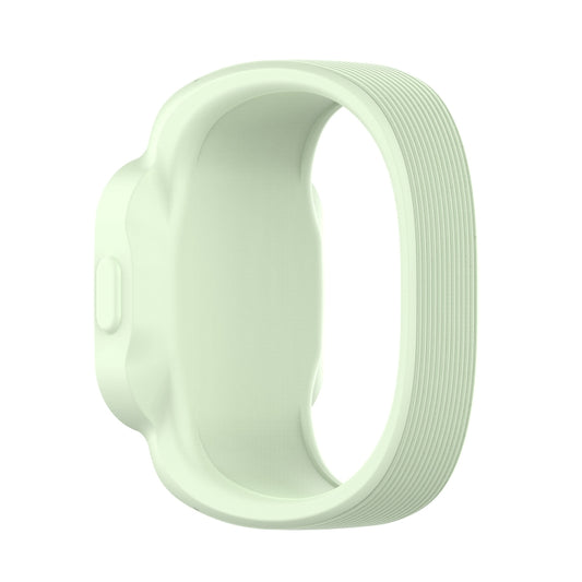 For Garmin Vivofit JR3 No Buckle Silicone Pure Color Watch Band, Size:L(Green) - Watch Bands by buy2fix | Online Shopping UK | buy2fix