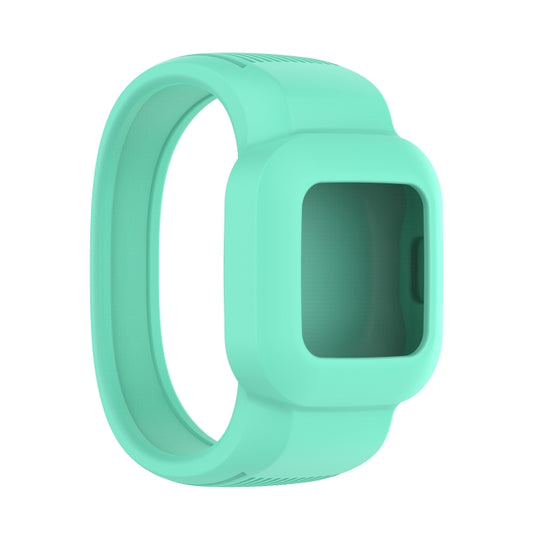 For Garmin Vivofit JR3 No Buckle Silicone Pure Color Watch Band, Size:L(Teal) - Watch Bands by buy2fix | Online Shopping UK | buy2fix