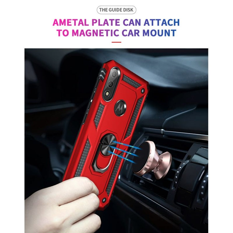 For Motorola Moto E7 Power (2021) Shockproof TPU + PC Protective Case with 360 Degree Rotating Holder(Red) - Motorola Cases by buy2fix | Online Shopping UK | buy2fix