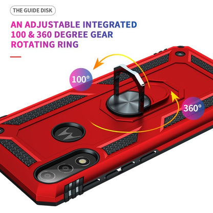 For Motorola Moto E7 Power (2021) Shockproof TPU + PC Protective Case with 360 Degree Rotating Holder(Red) - Motorola Cases by buy2fix | Online Shopping UK | buy2fix