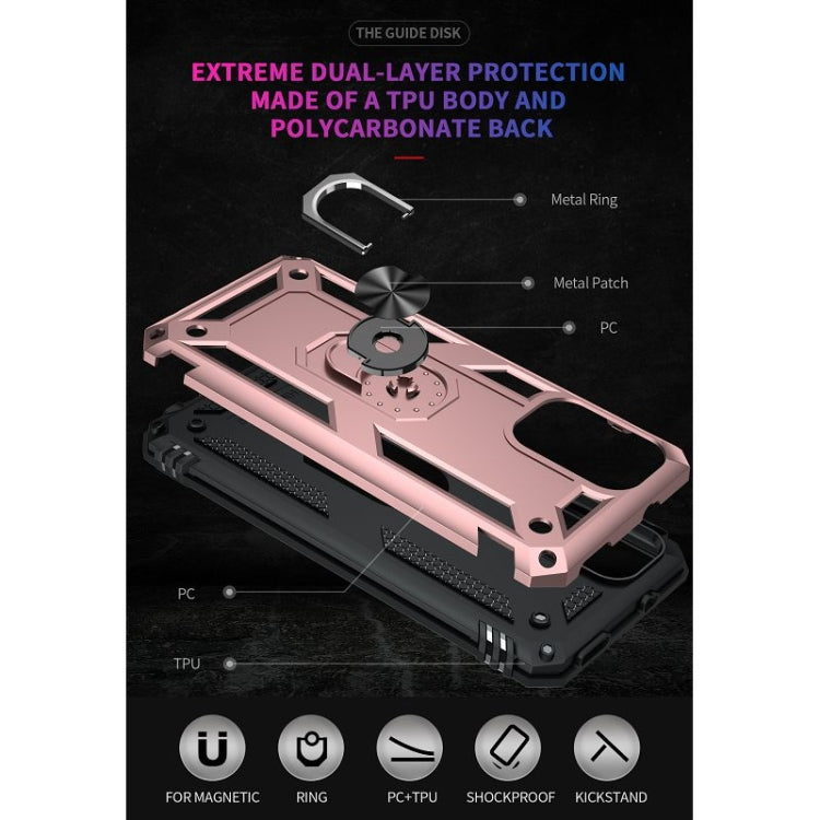 For Xiaomi Redmi Note 10 Pro / Note 10 Pro Max Shockproof TPU + PC Protective Case with 360 Degree Rotating Holder(Rose Gold) by buy2fix